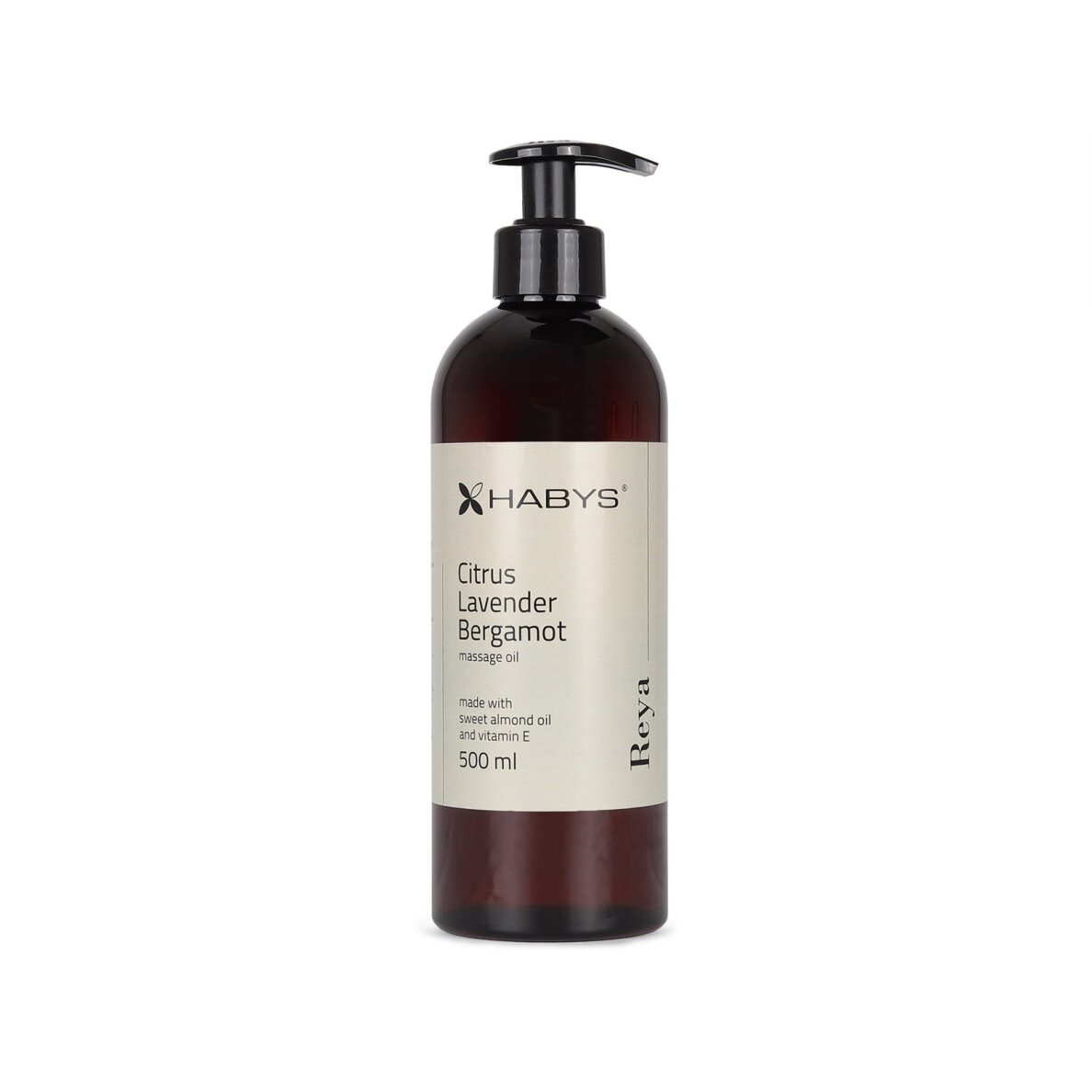 HABYS REYA CITRUS LAVENDER BERGAMOT massage oil with citrus and lavender scent, 500 ml
