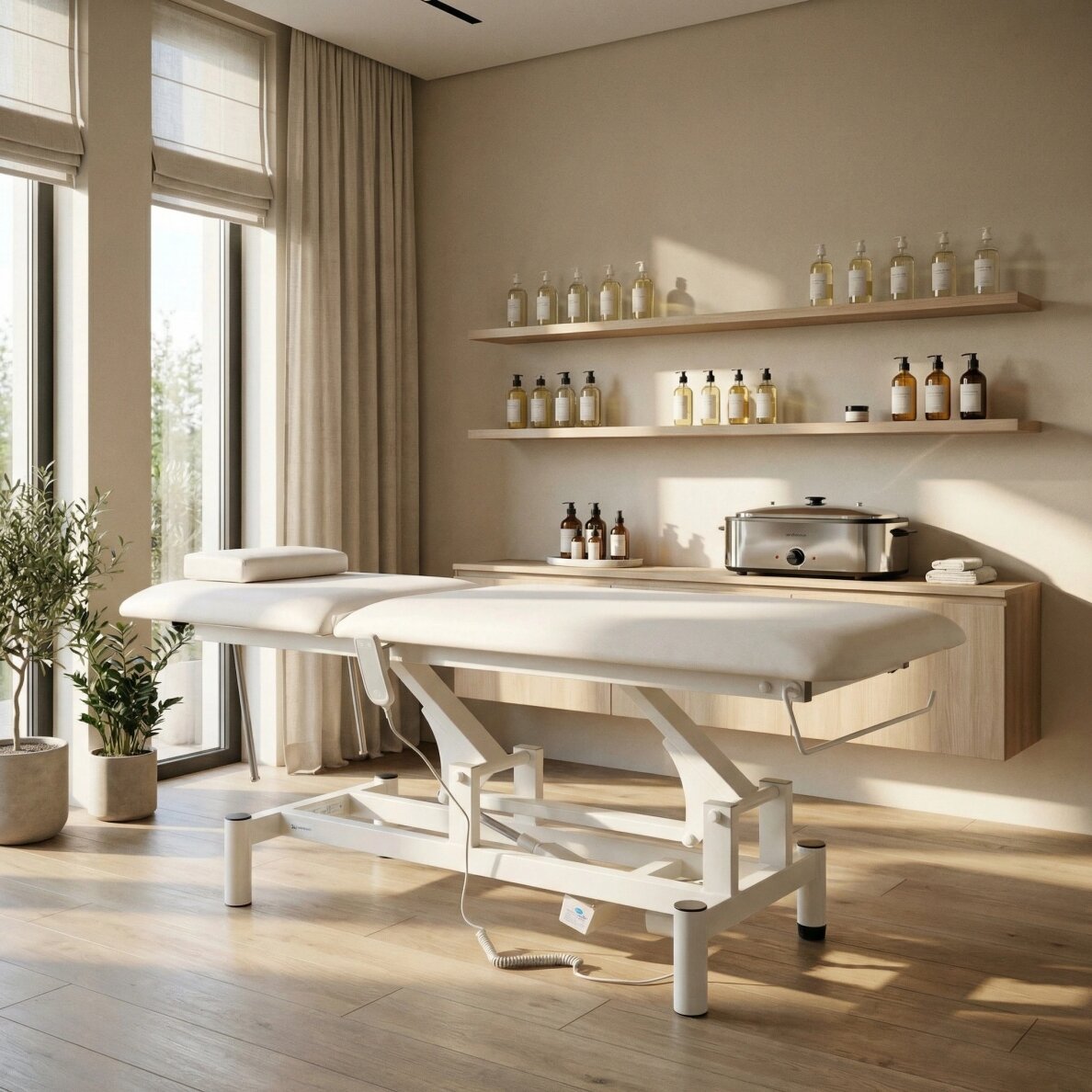 Professional electric massage and physiotherapy table-bed OPTIMA, white 1 Professional electric massage and physiotherapy table-bed OPTIMA, white 1