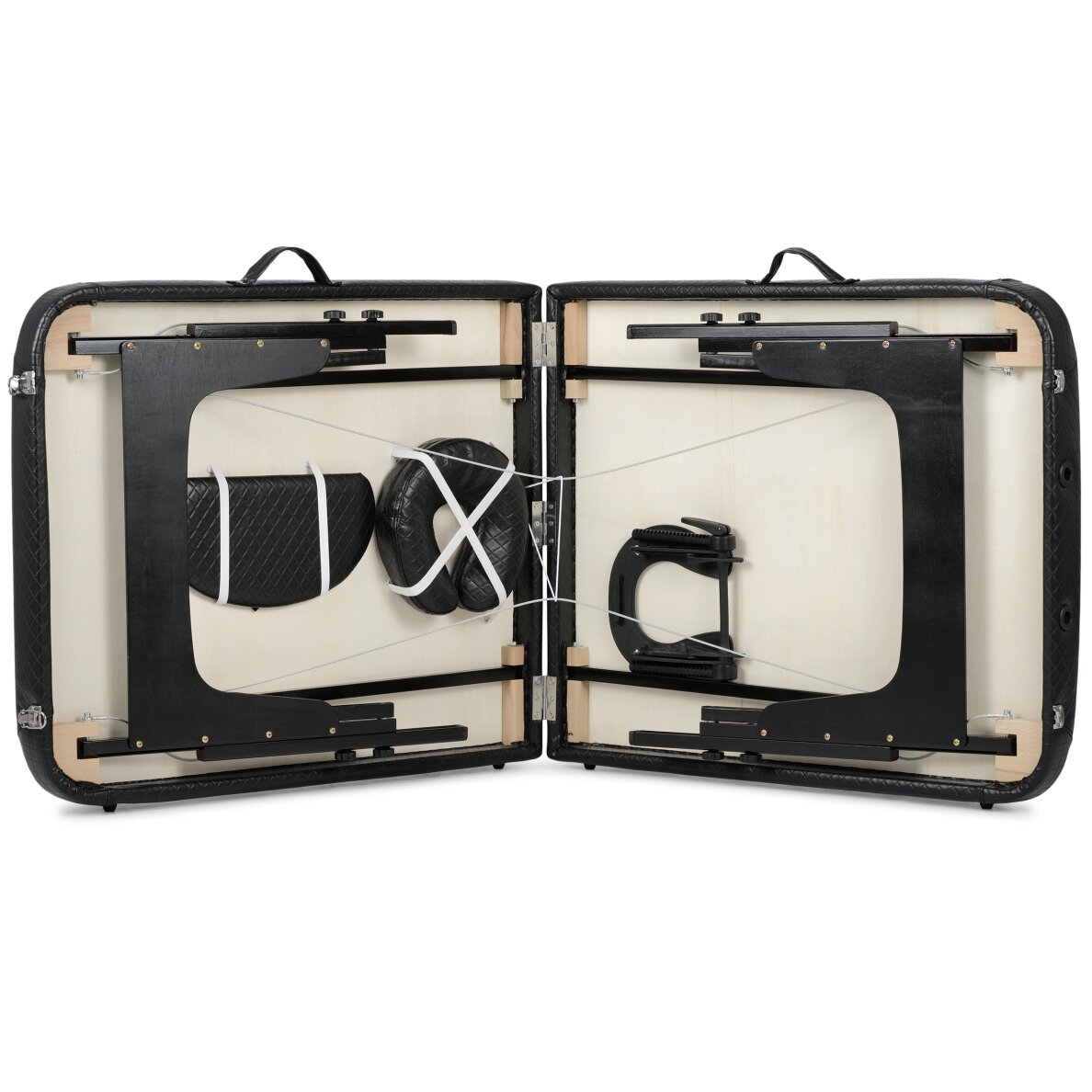 ESTETIC DARK professional folding quilted cosmetology and massage table, black 2