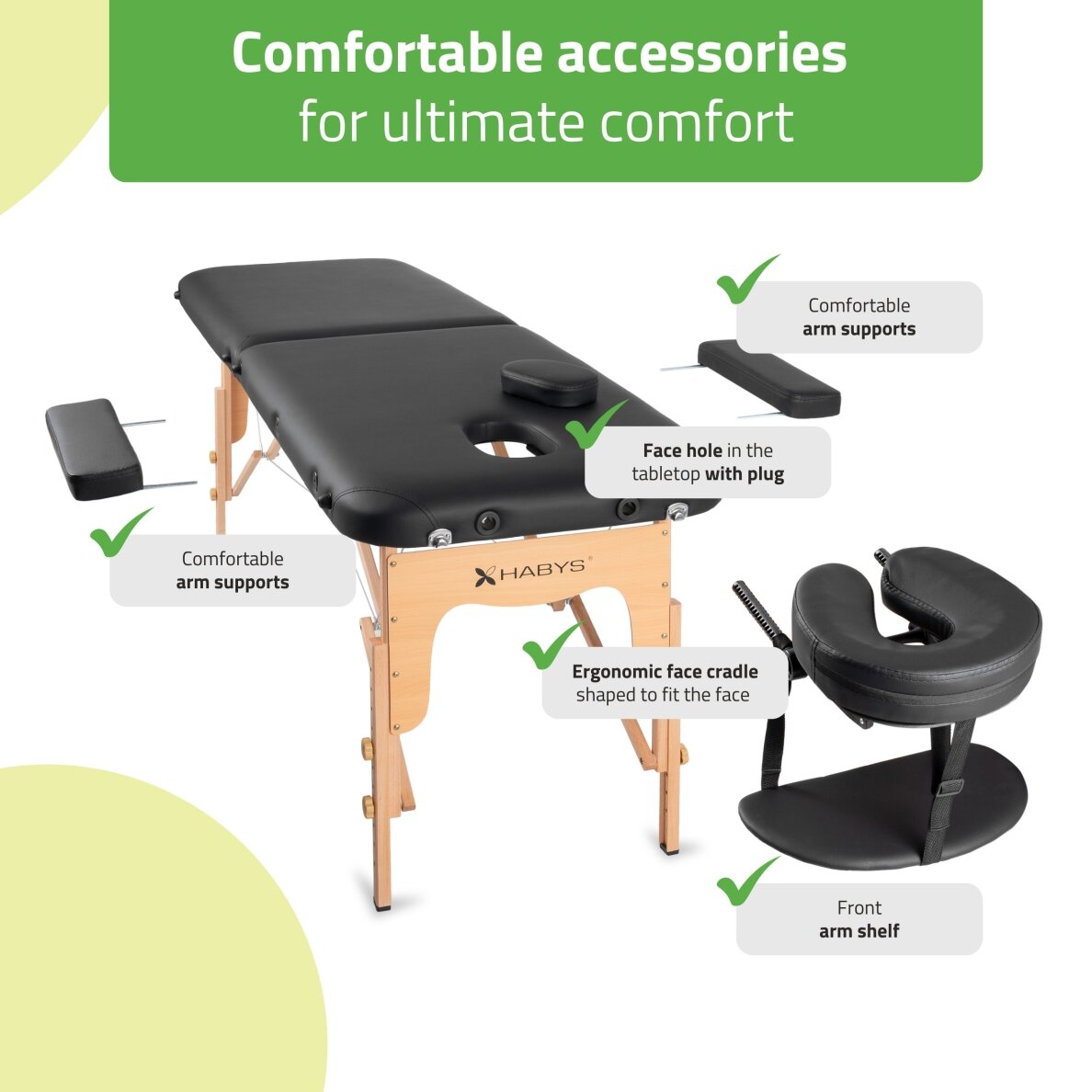 Professional folding massage and rehabilitation table LIRA, black 2 Professional folding massage and rehabilitation table LIRA, black 2