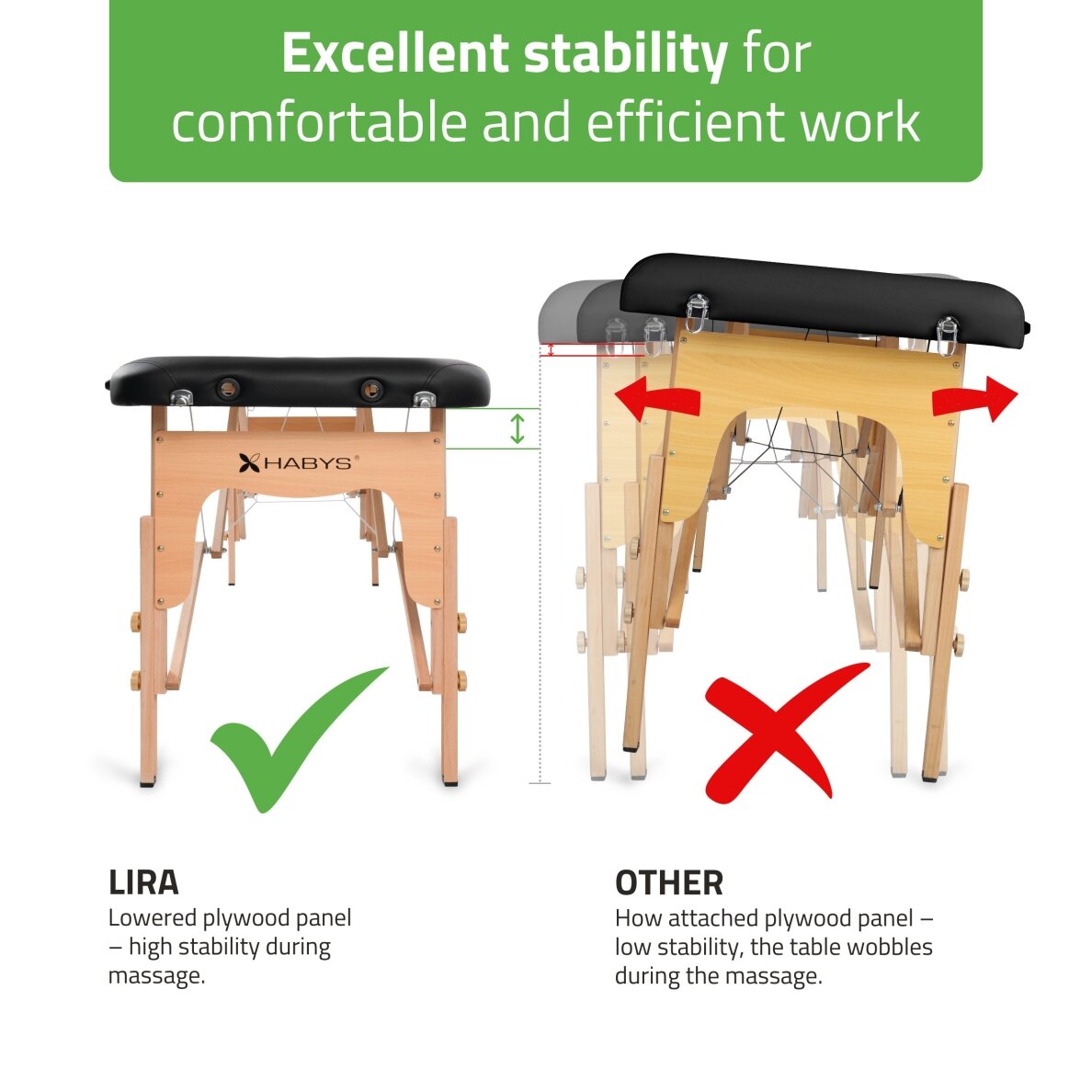 Professional folding massage and rehabilitation table LIRA, black 5
