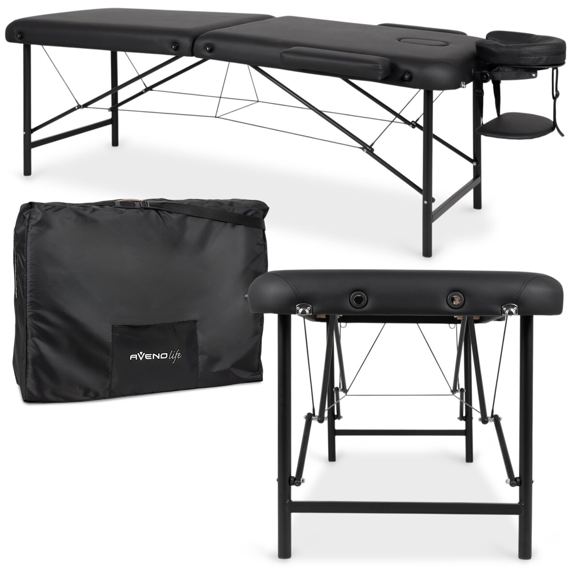 Professional folding massage table RICO 60, black Professional folding massage table RICO 60, black