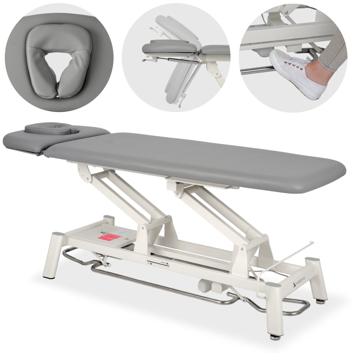 PROXIMA V2 ERGO professional electric massage and physiotherapy bed, gray