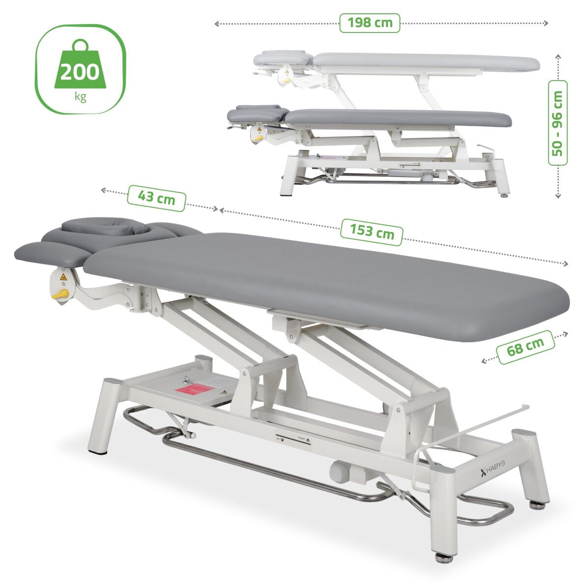 PROXIMA V4 ERGO professional electric 4-section massage and physiotherapy bed with hand and foot control, gray 5 PROXIMA V4 ERGO professional electric 4-section massage and physiotherapy bed with hand and foot control, gray 5