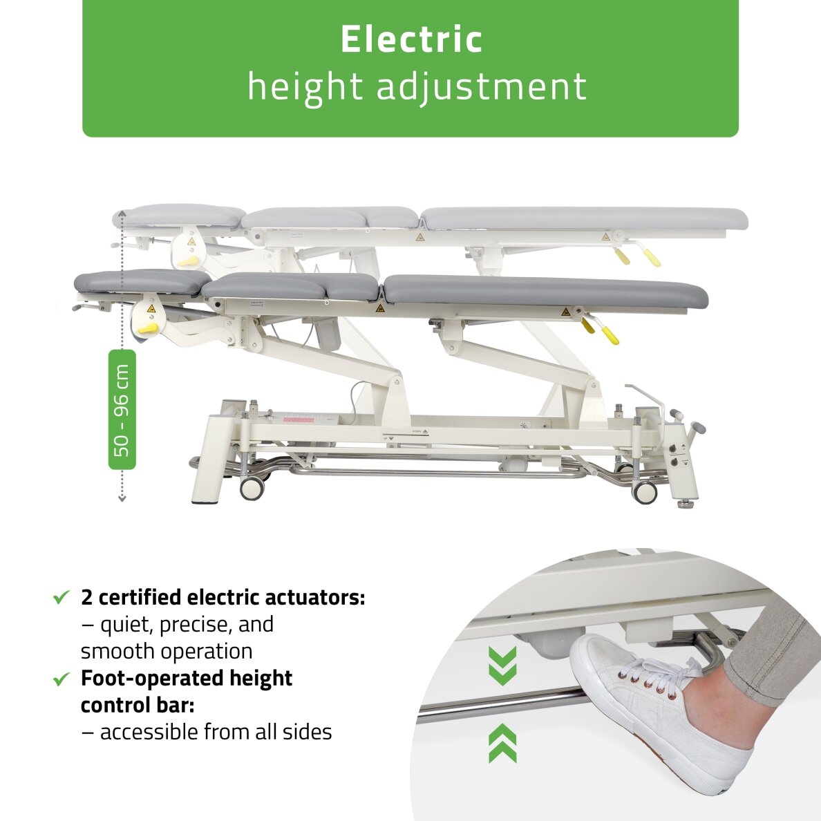 PROXIMA X7 professional electric 7-section massage and physiotherapy bed with foot control 2