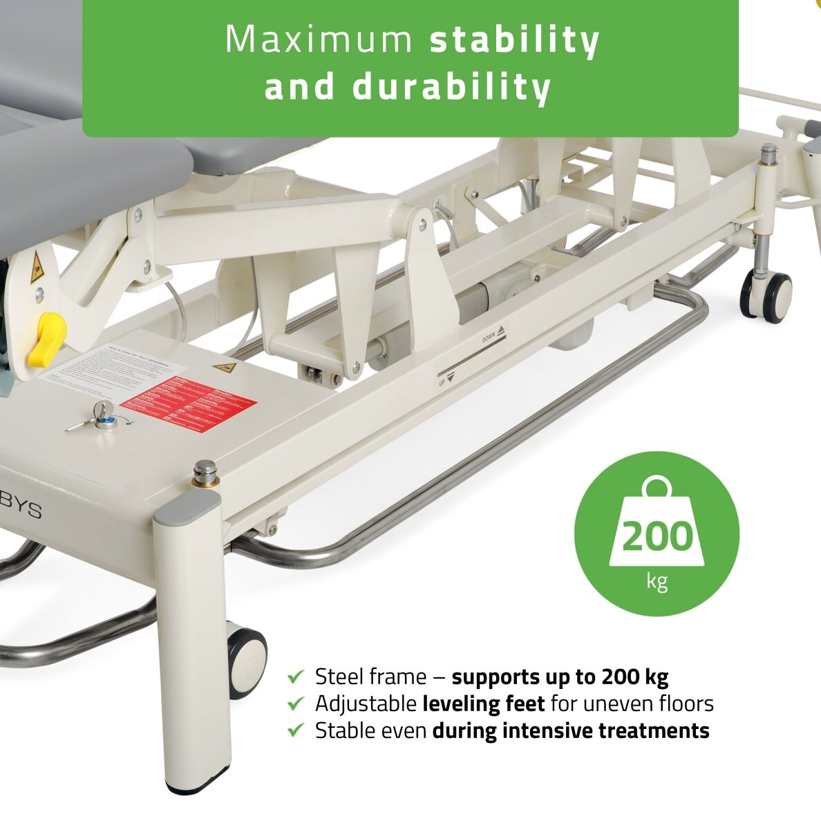 PROXIMA X7 professional electric 7-section massage and physiotherapy bed with foot control 8