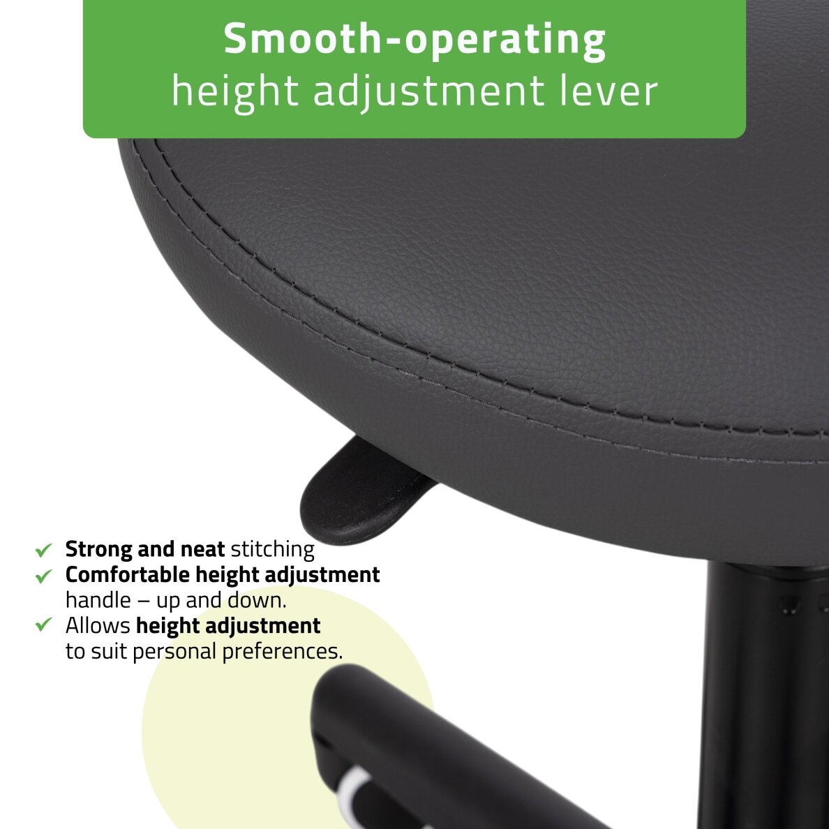 Professional master chair - saddle for beauticians LUMO, gray 2