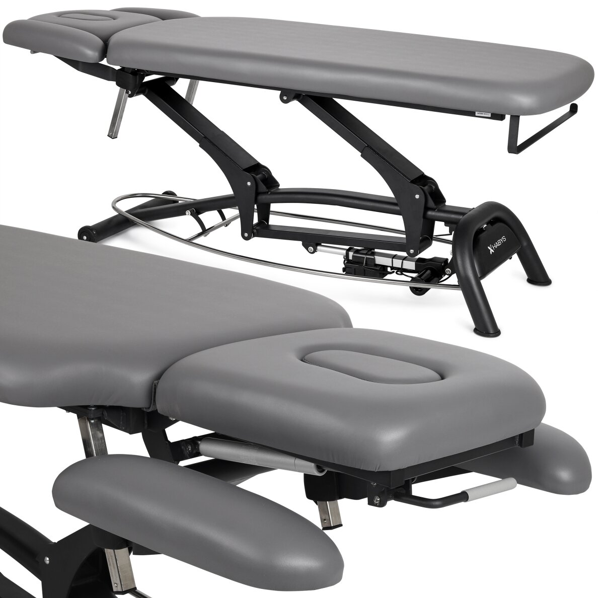 Professional massage and physiotherapy table - bed 4 parts AGILA 4, gray Professional massage and physiotherapy table - bed 4 parts AGILA 4, gray