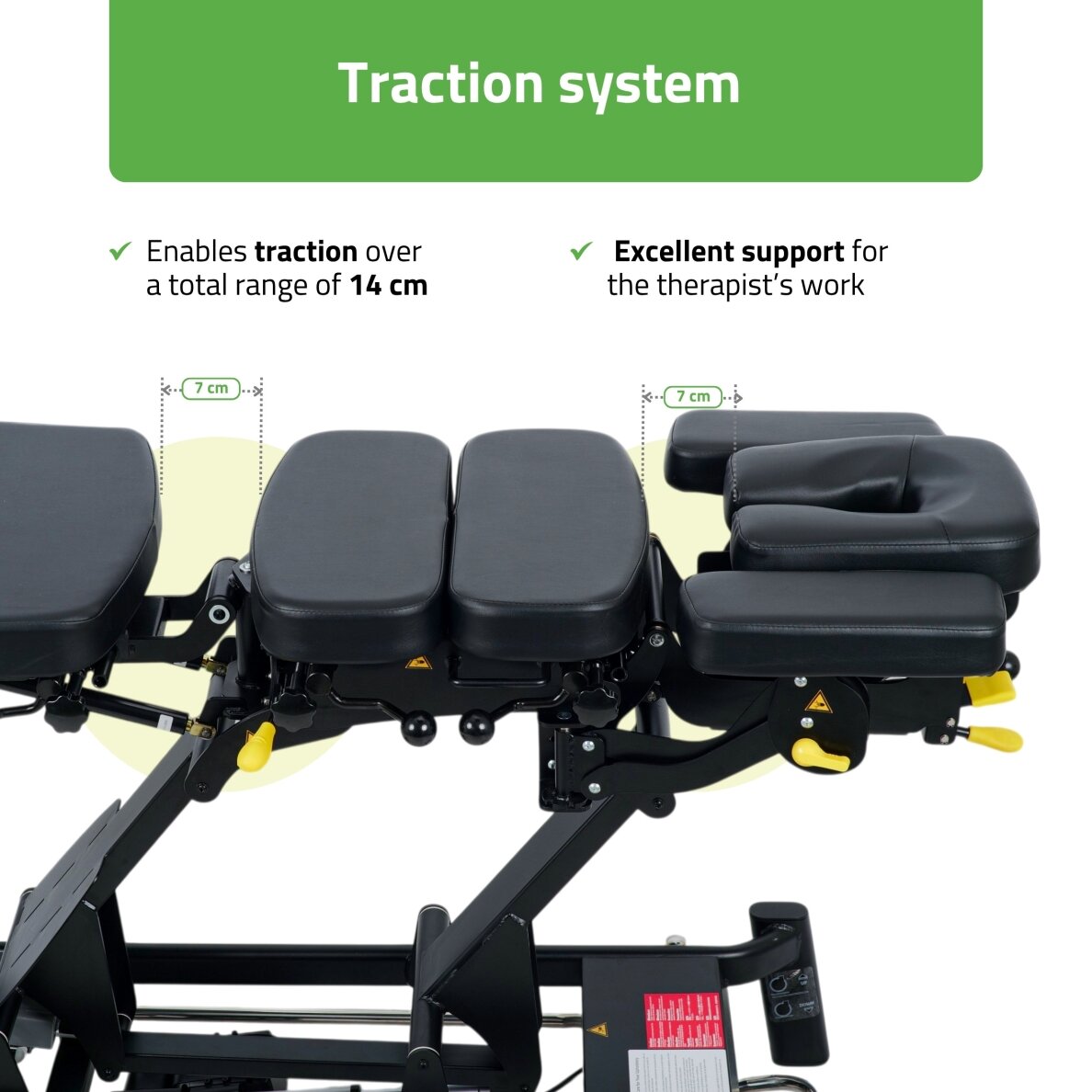 UPRIGHT CHIRO Z7 elektrinis chiropraktikos ir manualinės terapijos stalas su DROP sistema, 7 segmentų 3