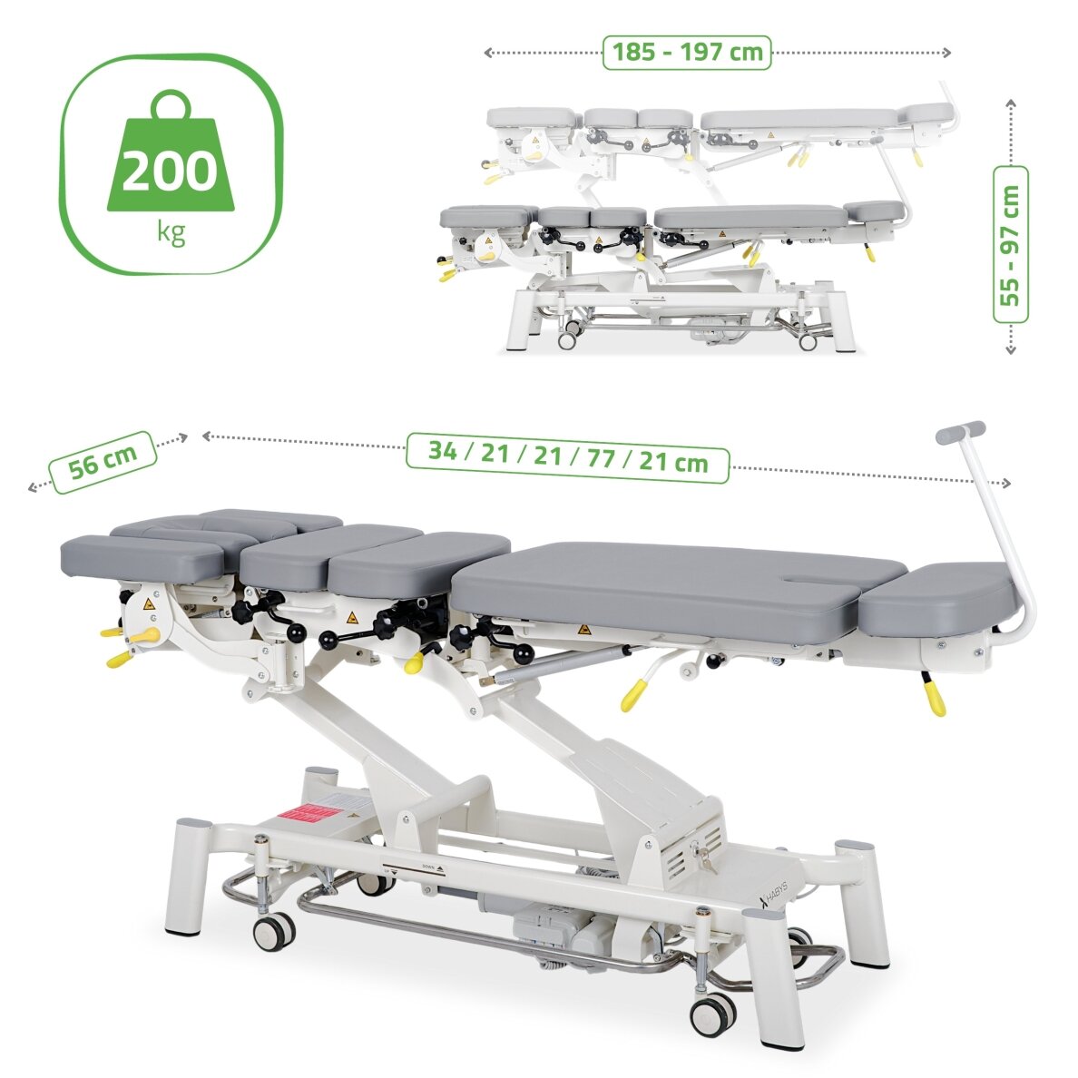 UPRIGHT CHIRO Z7 electric chiropractic and manual therapy table with DROP system, 7 segments, gray 11 UPRIGHT CHIRO Z7 electric chiropractic and manual therapy table with DROP system, 7 segments, gray 11