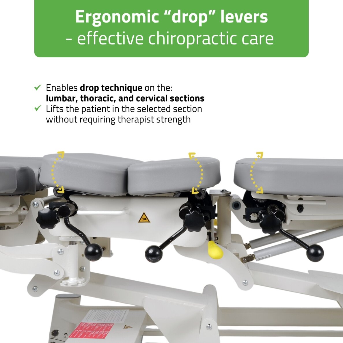 UPRIGHT CHIRO Z7 electric chiropractic and manual therapy table with DROP system, 7 segments, gray 6 UPRIGHT CHIRO Z7 electric chiropractic and manual therapy table with DROP system, 7 segments, gray 6