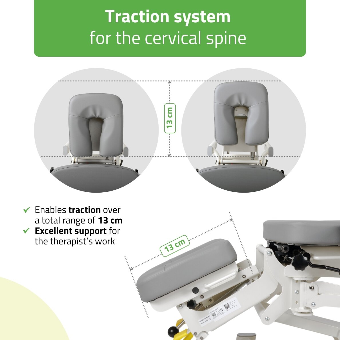 UPRIGHT CHIRO Z7 electric chiropractic and manual therapy table with DROP system, 7 segments, gray 8