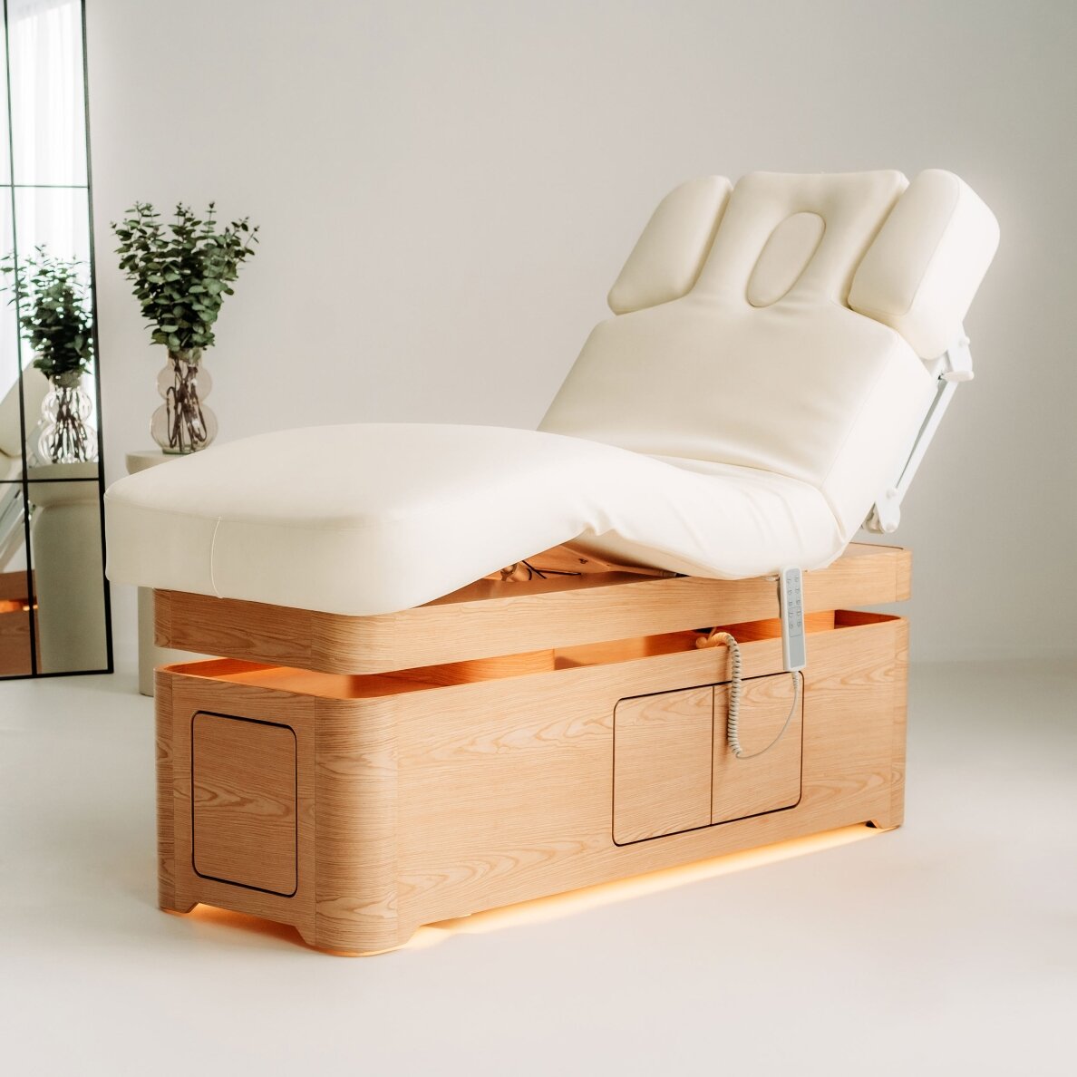 VELLIA electric SPA massage bed with heating function and integrated cabinet, white 13 VELLIA electric SPA massage bed with heating function and integrated cabinet, white 13