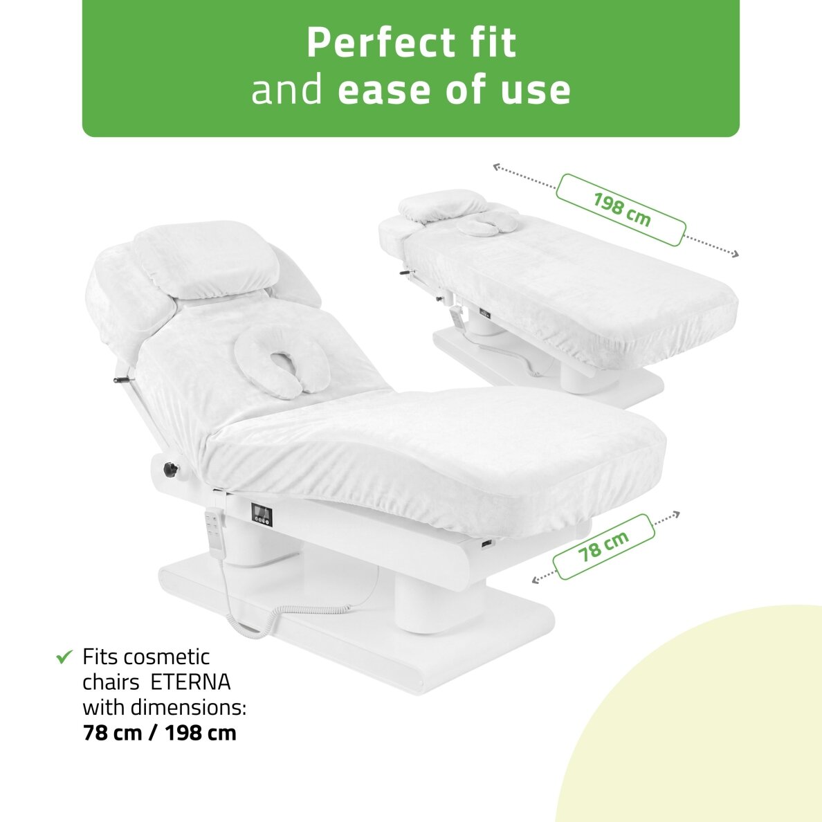 Velour cover with rubber for massage and SPA salon bed ETERNA 1 Velour cover with rubber for massage and SPA salon bed ETERNA 1