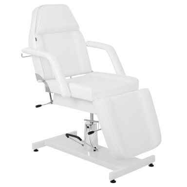 Professional hydraulic chair-bed ALORA for cosmetology, massage and tattoo procedures, white