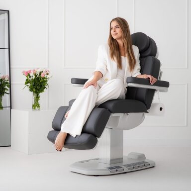 EVIA ONE Профессиональное электрическое кресло для косметологов с функцией подогрева, графитового цвета. EVIA ONE Профессиональное электрическое кресло для косметологов с функцией подогрева, графитового цвета.