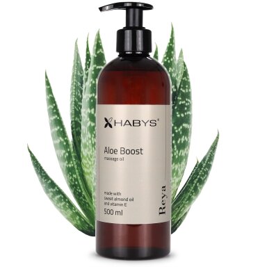 HABYS REYA ALOE BOOST massage oil with refreshing aloe vera notes, 500 ml