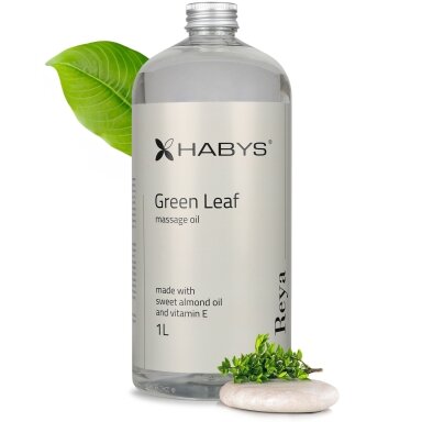 HABYS REYA GREEN LEAF body massage oil with green tea, almond oil and vitamin E, 1000 ml