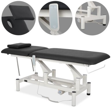 Professional electric massage and physiotherapy table-bed OPTIMA, black
