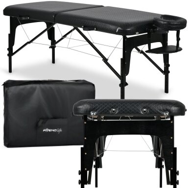 ESTETIC DARK professional folding quilted cosmetology and massage table, black ESTETIC DARK professional folding quilted cosmetology and massage table, black