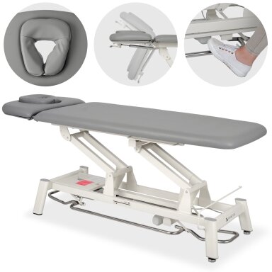 PROXIMA V2 ERGO professional electric massage and physiotherapy bed, gray PROXIMA V2 ERGO professional electric massage and physiotherapy bed, gray