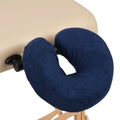 Terry cloth cover for the headrest of a folding massage table, blue Terry cloth cover for the headrest of a folding massage table, blue