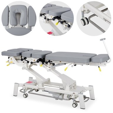 UPRIGHT CHIRO Z7 electric chiropractic and manual therapy table with DROP system, 7 segments, gray UPRIGHT CHIRO Z7 electric chiropractic and manual therapy table with DROP system, 7 segments, gray