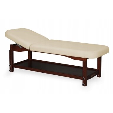 Professional massage table-bed for beauticians NOVA DARK WOOD, beige Professional massage table-bed for beauticians NOVA DARK WOOD, beige