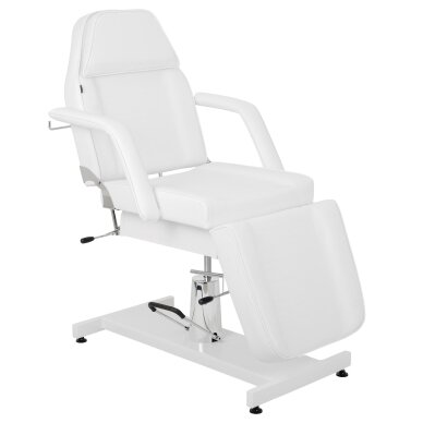 Professional hydraulic chair-bed ALORA for cosmetology, massage and tattoo procedures, white