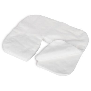 Disposable sheet for facial opening for U-shaped massage tables made of non-woven material, 100 pcs. Disposable sheet for facial opening for U-shaped massage tables made of non-woven material, 100 pcs.