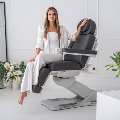 EVIA BALANCE Профессиональное электрическое кресло для косметологов  с функцией подогрева, черное. 4