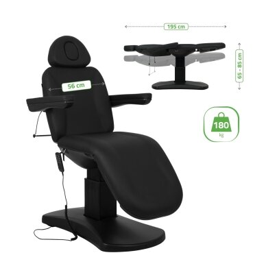 RAVIA PRO 3 Профессиональное электрическое кресло для косметологов , 4 мотора, черное. 9