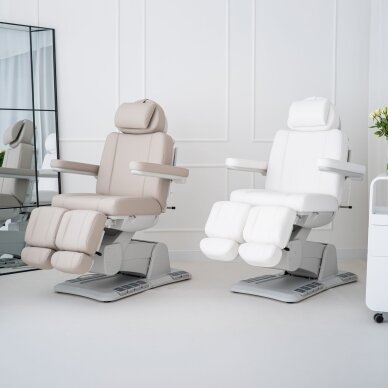 EVIA LIFT Профессиональное электрическое кресло для подологии с функцией подогрева, кремового цвета. 2 EVIA LIFT Профессиональное электрическое кресло для подологии с функцией подогрева, кремового цвета. 2