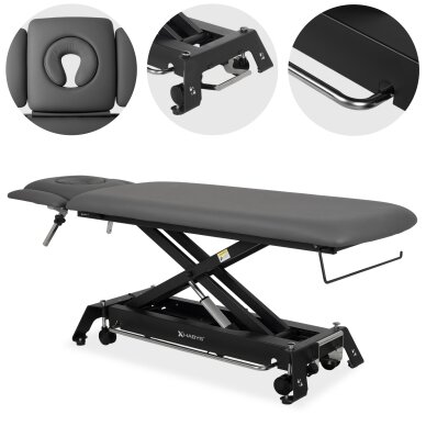 EVERO CROSS X4 ERGO profesionalus elektrinis masažo ir kineziterapijos gultas su kojiniu valdymu, pilkos spalvos EVERO CROSS X4 ERGO profesionalus elektrinis masažo ir kineziterapijos gultas su kojiniu valdymu, pilkos spalvos