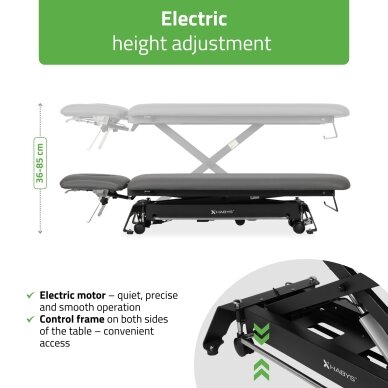 EVERO CROSS X4 ERGO profesionalus elektrinis masažo ir kineziterapijos gultas su kojiniu valdymu, pilkos spalvos 2 EVERO CROSS X4 ERGO profesionalus elektrinis masažo ir kineziterapijos gultas su kojiniu valdymu, pilkos spalvos 2