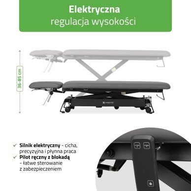 Profesionalus elektrinis manualinės terapijos ir masažo stalas EVERO CROSS X4 ERGO, pilkos spalvos 2 Profesionalus elektrinis manualinės terapijos ir masažo stalas EVERO CROSS X4 ERGO, pilkos spalvos 2