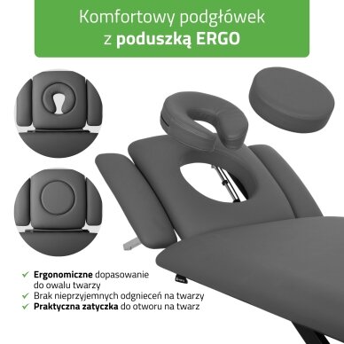 Profesionalus elektrinis manualinės terapijos ir masažo stalas EVERO CROSS X4 ERGO, pilkos spalvos 4 Profesionalus elektrinis manualinės terapijos ir masažo stalas EVERO CROSS X4 ERGO, pilkos spalvos 4