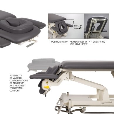 EVERO V4 ERGO professional electric 4-section massage and physiotherapy bed with foot control 16