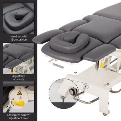 EVERO X7 ERGO professional electric 7-section massage and physiotherapy bed with foot control 9
