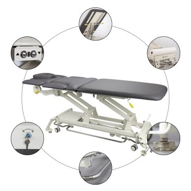 EVERO X7 ERGO professional electric 7-section massage and physiotherapy bed with foot control 8