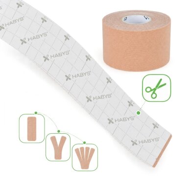 FACE elastinė kineziologinė juosta veidui, 5 cm × 5 m, kreminės spalvos 5 FACE elastinė kineziologinė juosta veidui, 5 cm × 5 m, kreminės spalvos 5