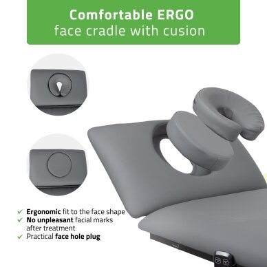 FORTIS 2 ERGO professional electric 2-part massage and physiotherapy bed with manual control 2