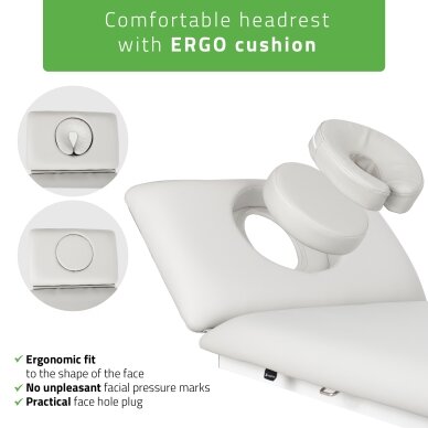 FORTIS 2 ERGO professional electric 2-part massage and physiotherapy bed with manual control, light gray 3 FORTIS 2 ERGO professional electric 2-part massage and physiotherapy bed with manual control, light gray 3