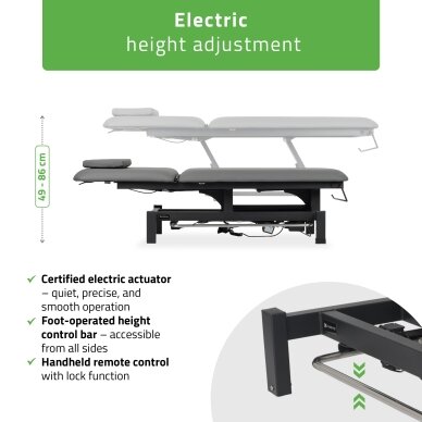 FORTIS 2 professional electric massage and physiotherapy bed with manual and foot control 2