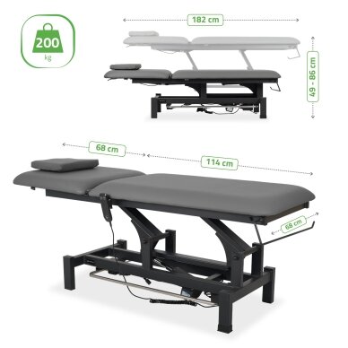 FORTIS 2 professional electric massage and physiotherapy bed with manual and foot control 6