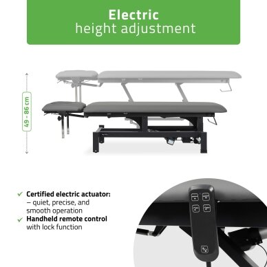 FORTIS 4 ERGO professional electric 4-section massage and physiotherapy bed with manual control 2