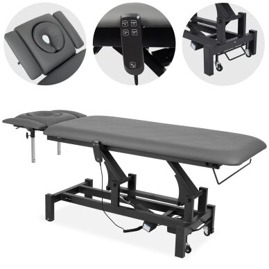 FORTIS 4 ERGO professional electric 4-section massage and physiotherapy bed with manual control