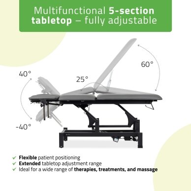 FORTIS 5 ERGO professional electric 5-part massage and physiotherapy table, 2 motors 3 FORTIS 5 ERGO professional electric 5-part massage and physiotherapy table, 2 motors 3
