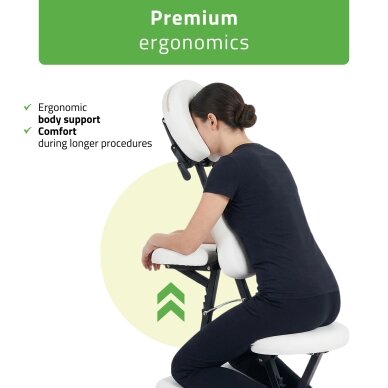 Professional folding tattoo and massage chair FLEXO, white 2 Professional folding tattoo and massage chair FLEXO, white 2