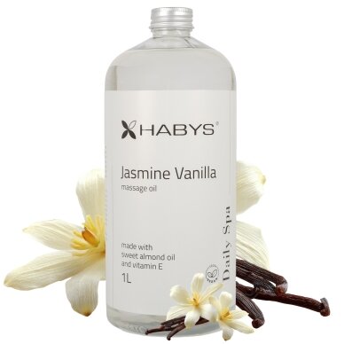 HABYS DAILY SPA massage oil with jasmine and vanilla, 1000 ml HABYS DAILY SPA massage oil with jasmine and vanilla, 1000 ml
